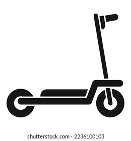 Icono de scooter eléctrico infantil vector simple. Transporte de patadas. Trotinette de Bicicleta