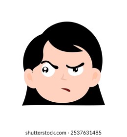 expressão infantil sorriso, choque, emoticon triste desenhos animados meninas