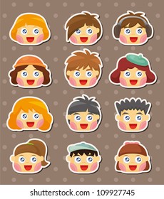kid face stickers