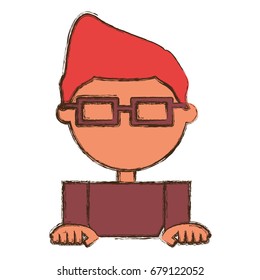 Kid faceless cartoon