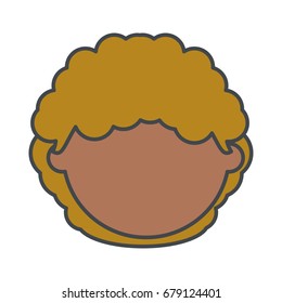 Kid faceless cartoon