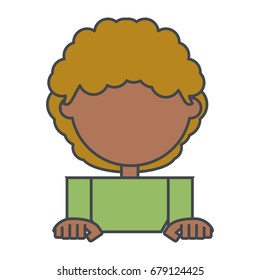 Kid faceless cartoon