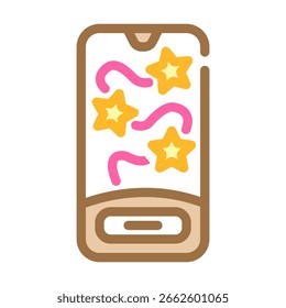 Icono de color de interfaz amigable para niños. Vector de interfaz amigable para niños. Ilustración de símbolo aislado