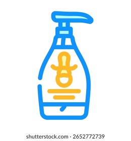 kid friendly liquid soap packaging color icon vector. kid friendly liquid soap packaging sign. isolated symbol illustration