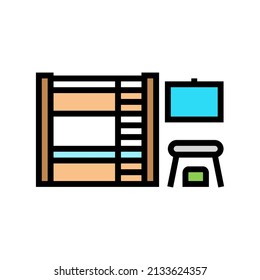 kid furniture color icon vector. kid furniture sign. isolated symbol illustration