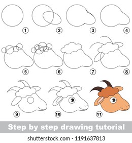 Kid game to develop drawing skill and easy gaming level for preschool kids  drawing educational tutorial for Goat Head