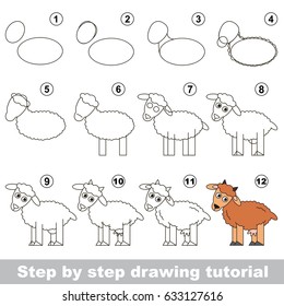 Kid game to develop drawing skill and easy gaming level for preschool kids  drawing educational tutorial for Diary Goat