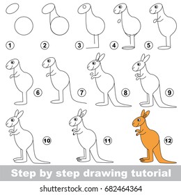 Kid game to develop drawing skill and easy gaming level for preschool kids  drawing educational tutorial for Wallaby