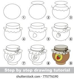 Kid game to develop drawing skill with easy gaming level for preschool kids, drawing educational tutorial for Jam Potty