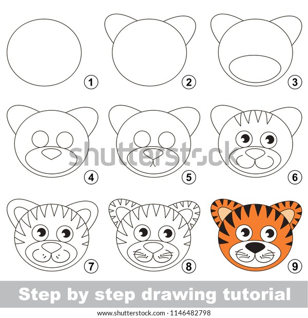 Kid Game Develop Drawing Skill Easy Stock Vector Royalty Free