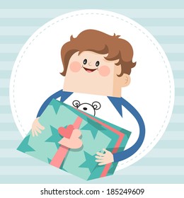 Kid and gift B 