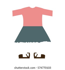 Kid girl clothes icon vector illustration graphic design