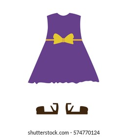 Kid girl clothes icon vector illustration graphic design