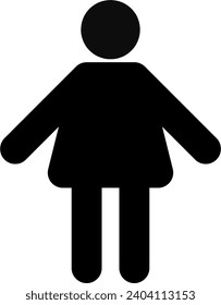 kid girl sign icon vector