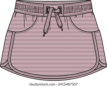 KID GIRLS BOTTOM WEAR SKIRT VECTOR ILLUSTRATION