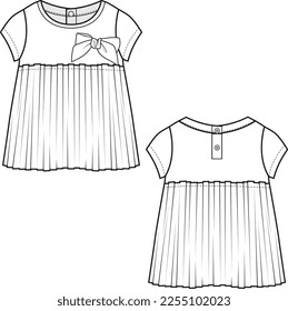 KID-MÄDCHEN NEUER BORNWECHSELN-DRESS-FASHION-FLAT-DESIGN-VEKTOR