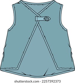 KID GIRLS AND TEENS WEAR SLEEVELESS VEST VECTOR