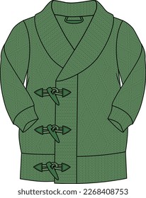 KID GIRLS WEAR CHUNKY CARDIGAN VECTOR