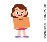 kid give donation vector illustration