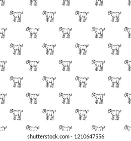 Kid goat pattern seamless repeat background for any web design