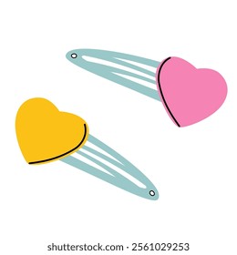 Kid hair clip with a heart.