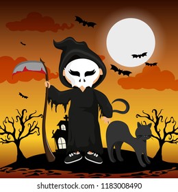 Kid and halloween