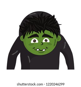Kid with halloween costume