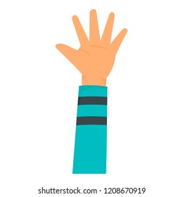 Kid hand icon. Flat illustration of kid hand vector icon for web design