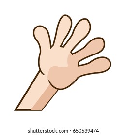 kid hand showing a five count image