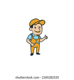 Kid Handyman icon vector template designs