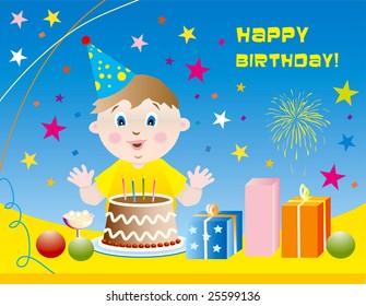kid happy birthday background