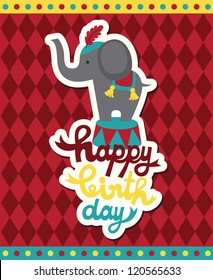 kid happy birthday card design. vector illustration