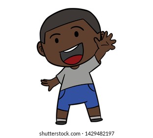 Kid Happy Playing Boy Hand Funny Logo
