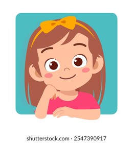 kid happy smile greet and waving hand