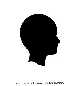 Kid head silhouette side view