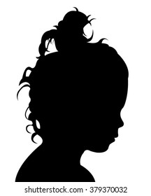 kid head silhouette vector