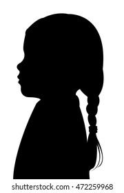 kid head silhouette vector
