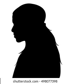 kid head silhouette vector