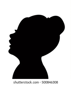 kid head silhouette vector