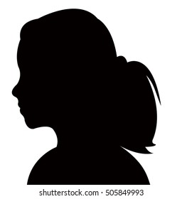 Kid Head Silhouette Vector Stock Vector (Royalty Free) 505849993 ...