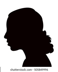 kid head silhouette vector