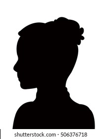 kid head silhouette vector