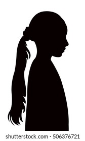 kid head silhouette vector