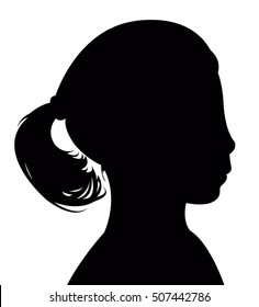 kid head silhouette vector