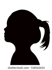 kid head silhouette vector