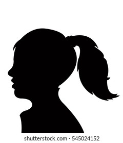 kid head silhouette vector
