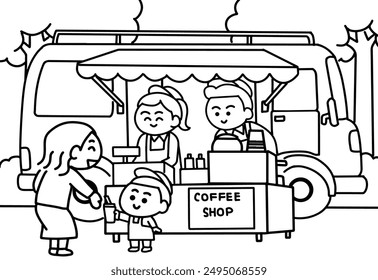 Kid helping work with parent.