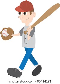 Kid holding baseball bat and ball