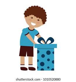 kid holding gift box icon image 