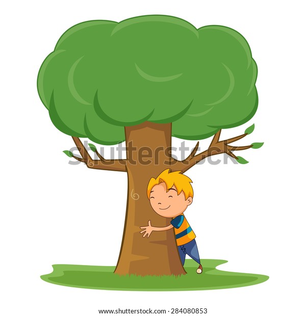 Tree Hugging Clip Art